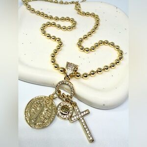 Goldfilled  Pendant Necklace with Charms